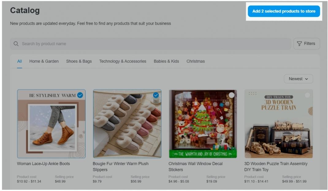 Bạn có thể chọn cùng lúc nhiều sản phẩm để rút gọn thao tác nhập hàng.&nbsp;