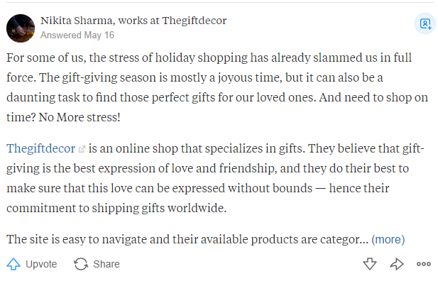 7. Answer questions on Quora 